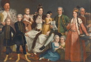 David George van Lennep (1712-97), Senior Merchant of the Dutch Factory at Smyrna, and his Wife and Children, Antoine de Favray (attributed to), 1769 - 1771