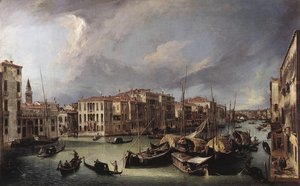 The Grand Canal With The Rialto Bridge In The Background — Каналетто