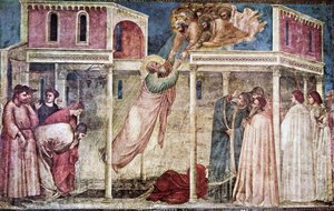 Scenes From The Life Of St John The Evangelist: 3. Ascension Of The Evangelist (peruzzi Chapel, Santa Croce, Florence) — Giotto Di Bondone, Proto-renaissance