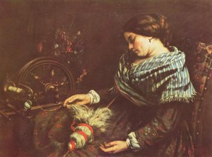 The Sleeping Embroiderer — Gustave Courbet, Contemporary Realism