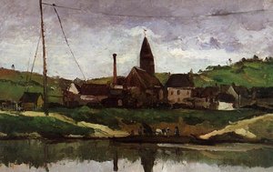 View Of Bonnieres — Paul Cézanne, Romanticism