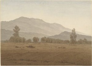New Moon Above The Riesengebirge Mountains — Kasparas Davidas Frydrichas, German Romanticism