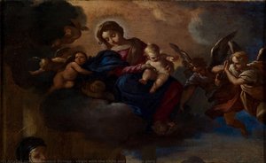 Virgin With The Child And Angels In Glory — Francesco Stringa
