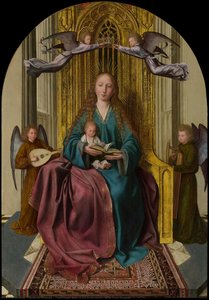 The Virgin And Child Enthroned, With Four Angels — Quinten Matsijs, Early Netherlandish Painting