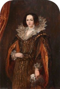 Woman in a Burgundy Dress