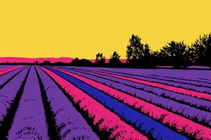 Chromatic Furrows: A Digital Dreamscape — Thibault Lemoine