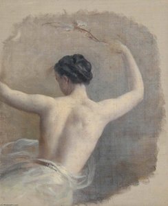 Sketch of Half Length Female Figure
