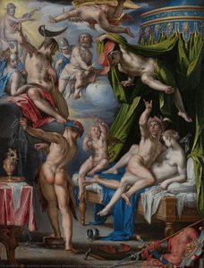 Mars And Venus Surprised By Vulcan — Joachim Anthoniszoon Wtewael, Mannerist Painting