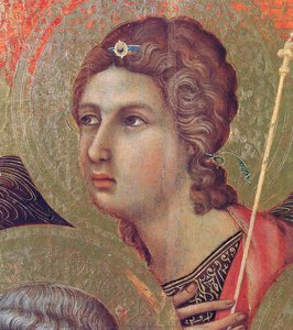 Madonna And Child On A Throne (front Side Fragment) — Duccio, Sienese Gothic