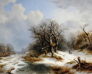 Winter Scene — Andreas Schelfhout