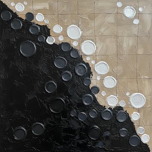 صرح الظلال: دراسة بأسلوب الإمباستو في مدارات الأوبسيديان والضوء الأثيري — David Moreau, التجريد المعاصر