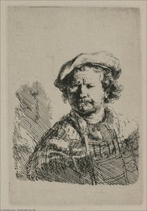 Rembrandt With A Flat Cap And Slashed Vest