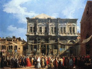 Feast Of San Rocco (also Known As The Doge Visiting The Church And Scuola Di S. Rocco) — Каналетто