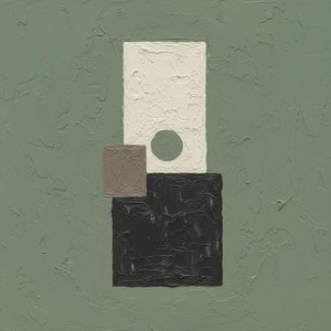 Monolithic Silence: A Sculptural Study In Sage And Earthbound Geometric Forms — Laurent Fabre, Neo-abstract Art