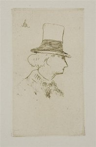 Baudelaire De Profil En Chapeau — Едуард Мане, Impressionist Style