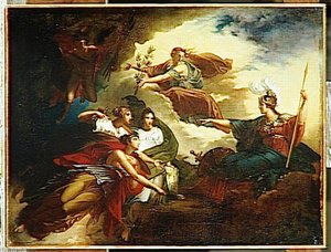 La France Sous Les Traits De Minerve Protegeant Les Arts — Charles Meynier, Neoclassical Style
