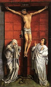 Christ On The Cross With Mary And St. John — Rogier Van Der Weyden, Early Netherlandish Art