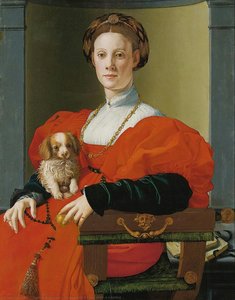 Ritratto Di Una Dama Con Un Cagnolino — Agnolo Bronzino