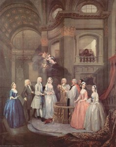 The Wedding Of Stephen Beckingham And Mary Cox — ვილიამ ჰოგარ்த், Rococo Revival