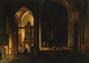 Interior Of A Gothic Church — Pieter The Elder Neeffs, Baroque
