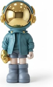 Resin Astronaut Sculpture – Modern Space Explorer, Modern Art Resin Casting With Matte And Polished