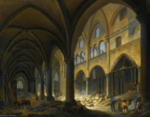 Demolition of L'Église des Saints Innocents, Paris