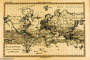 Map of the world using the mer hi