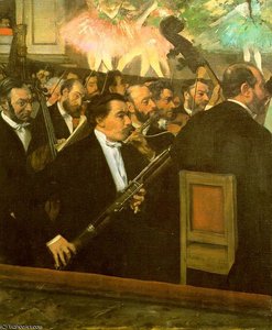 The Orchestra Of The Opéra, Approx. Oil On Canva — Hilaire-germain-edgar Degas, Impressionism