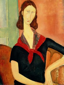 Young Woman (with Silk Neckerchief) — Amedeo Modigliani, Expressionist Portraiture