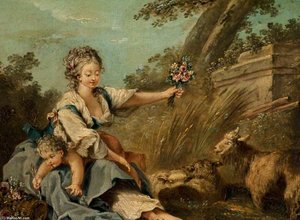 Pastoral Scene - — Jean Baptiste Huet