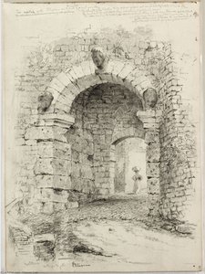 Volterra, Antique Gate, Etruscan — トーマス・コール, Hudson River School