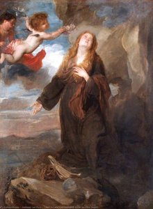 Saint Rosalie Crowned With Roses By Two Angels — Anthony Van Dyck, Baroque Elegance