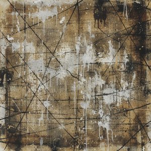 Ephemeral Palimpsest Of Time: Echoes On Weathered Sepia Canvas — Laurent Picard
