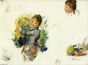 'study For Girls Playing With A Shuttlecock'''' — Pierre-auguste Renoir, Impressionism