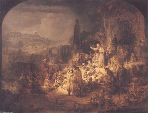 Predigt Johannes Des Täufers — Rembrandt Van Rijn, Barock