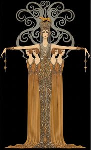 Goldene Felidae Und Das Silberne Filigran-totem — Valentin Laurent De Courcey, Art Déco