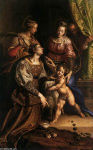 Virgin And Child With Saints — Antonio Campi, Baroque