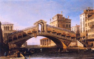 Capriccio Of The Rialto Bridge With The Lagoon Beyond — Каналетто