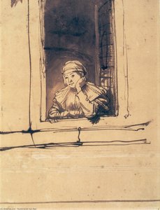 Saskia Pozriaca Sa Cez Okno — Rembrandt Van Rijn, Barok