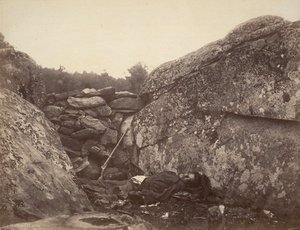 Home Of A Rebel Sharpshooter, Gettysburg From Gardner's Photographic Sketchbook Of The War, — Aleksandras Gardneras, Documentary Photography