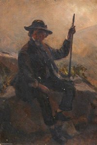 Portrait Of A Man With A Stick — थॉमस स्टुअर्ट स्मिथ