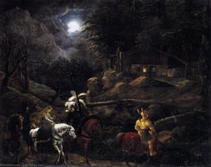 Knight Before The Charcoal Burner's Hut — Carl Philipp Fohr