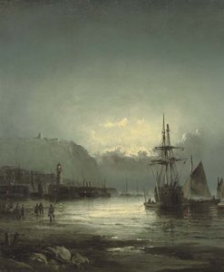 Whitby Harbour At Dusk