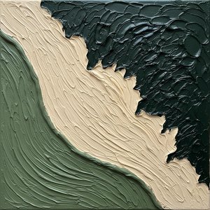 Monolithic Strata Of Earth And Shadow In Sculptural Impasto Relief — David Moreau, Plaster & Texture Art