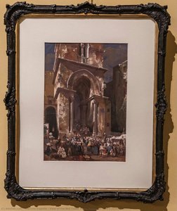 View Of The Bell Tower Of The Duomo Of Sant’erasmo At Gaeta — Giacinto Gigante, Posillipo School