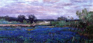 Blue Bonnets At Twilight — Robert Julian Onderdonk, Impressionism