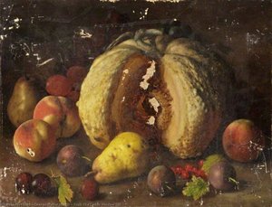 Fruit The Laden Window Sill — George Walter Harris, Dutch Golden Age