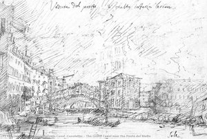 The Grand Canal Near The Ponte Del Rialto — Каналетто
