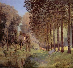 The Rest Beside D`un Creek — Alfred Sisley, Impressionism