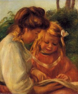 The Alphabet (jean And Gabrielle) — Pierre-auguste Renoir, Impressionism
